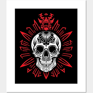 skull logo Posters and Art